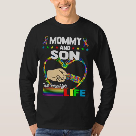 Autisme van mama en zoon t-shirt (Voorkant)