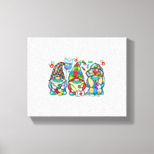 Autisme verpleegkundige Gnoom Canvas Afdruk