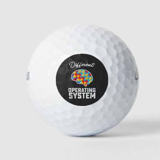 Autisme Verschillende besturingssystemen Neurodive Golfballen (Voorkant)