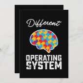 Autisme Verschillende besturingssystemen Neurodive Kaart (Voorkant / Achterkant)