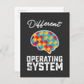 Autisme Verschillende besturingssystemen Neurodive Uitnodiging Briefkaart (Voorkant / Achterkant)