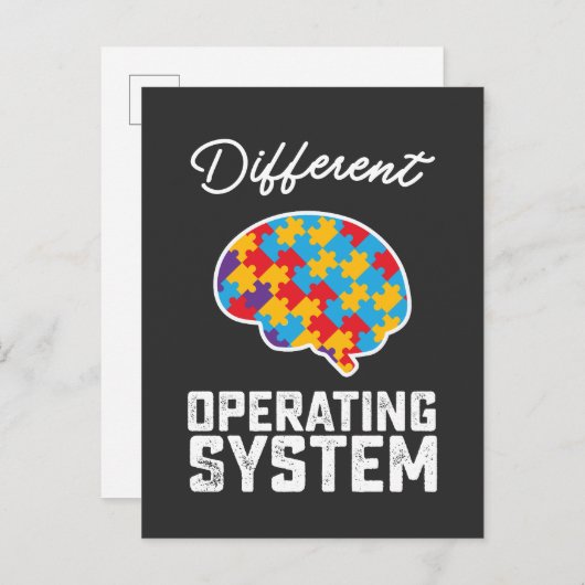 Autisme Verschillende besturingssystemen Neurodive Uitnodiging Briefkaart (Voorkant / Achterkant)