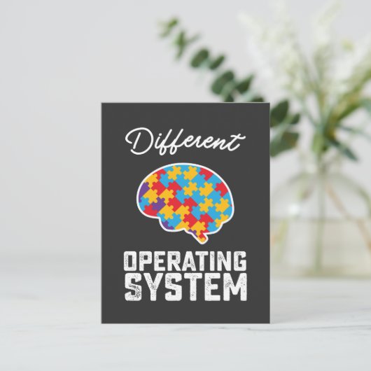Autisme Verschillende besturingssystemen Neurodive Uitnodiging Briefkaart (Staand voorkant)