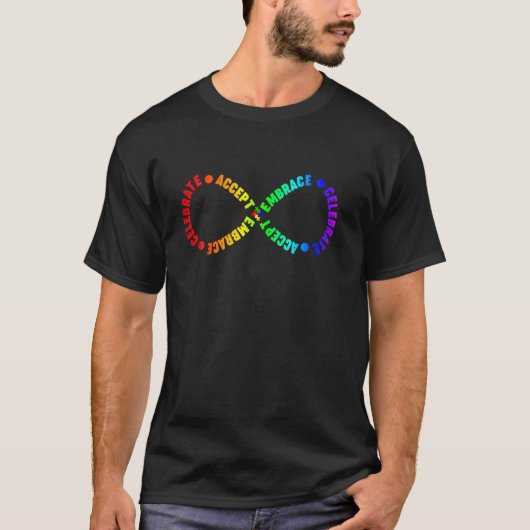 Autisme Vieren Accepteren Omarmen T-shirt (Voorkant)