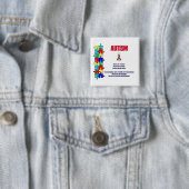Autisme Vierkante Button 5,1 Cm (In situ)