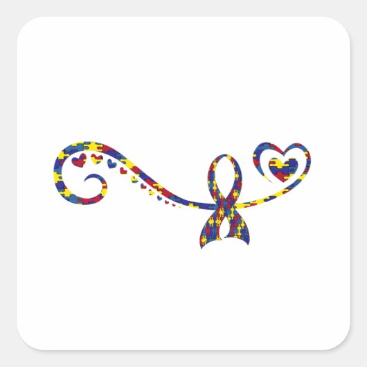 Autisme Vierkante Sticker (Voorkant)