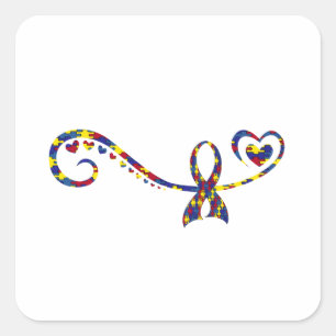 Autisme Vierkante Sticker