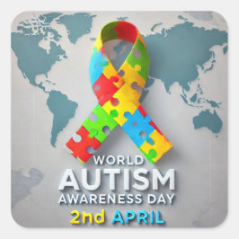 Autisme Vierkante Sticker
