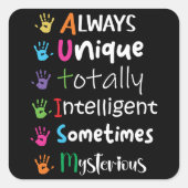 Autisme Vierkante Sticker (Voorkant)