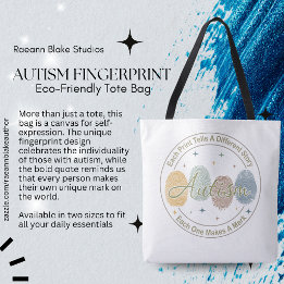 Autisme Vingerafdruk/Citaat Boodschappentas Tote Bag
