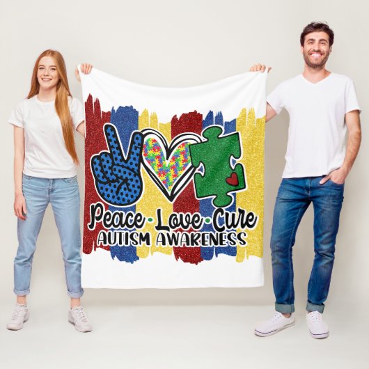 Autisme - Vleekzak, 50 x 60 inch Fleece Deken (In situ)