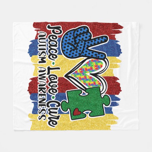 Autisme - Vleekzak, 50 x 60 inch Fleece Deken (Voorkant (Horizontaal))