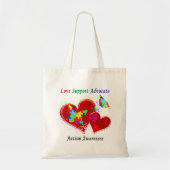 Autisme Vlinders in Harten Tote Bag (Voorkant)