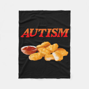 Autisme Voedselliefhebber Kip Nugget Foodie Fleece Deken