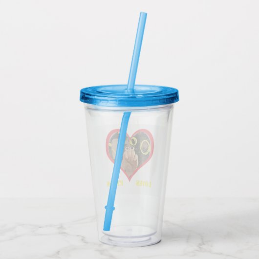 Autisme voor Ethan, Acryl Drinkbeker (Achterkant)