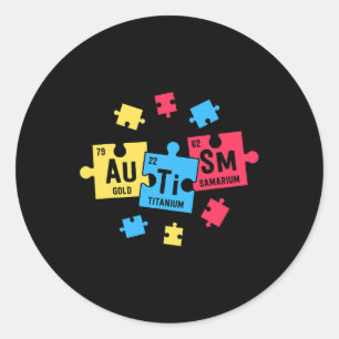Autisme voor leraren SPED Periodieke Tabel Element Ronde Sticker