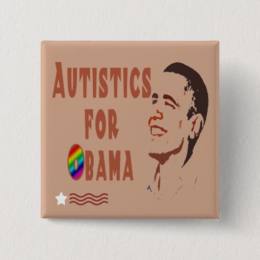 Autisme voor Obama-Buttonnen Vierkante Button 5,1 Cm (Voorkant)