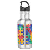 Autisme voorlichting puzzle waterfles (Achterkant)
