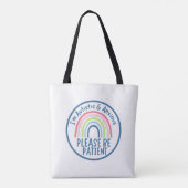 Autisme vriendelijke herbruikbare boodschappentas tote bag (Achterkant)