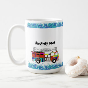 Autisme Vuurtruck puzzelstukjes Koffiemok
