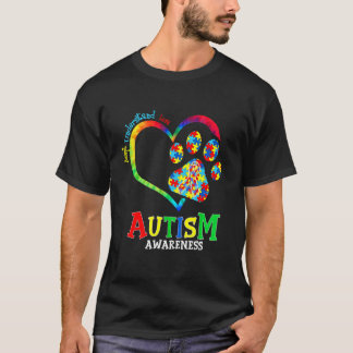 Autisme waakzaamheid Heart Paw Dog Support Autisti T-shirt