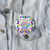Autisme Waarschuwing Niet-verbale Pin Ronde Button 7,6 Cm (In situ)
