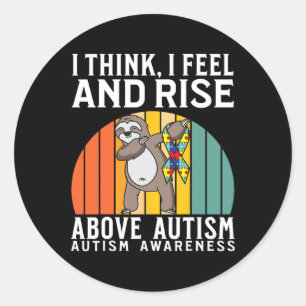 Autisme Warrior Kinder Puzzel Ondersteuning Autism Ronde Sticker