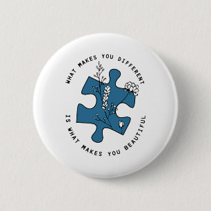 Autisme wat je anders maakt is wat je maakt ronde button 5,7 cm