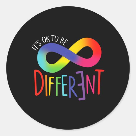 Autisme weet dat het oké is om een andere acceptat ronde sticker (Voorkant)