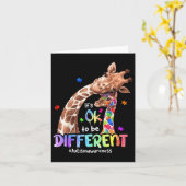 Autisme weet dat het oké is om een andere Giraffe Kaart (Gele Bloem)