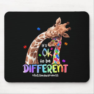 Autisme weet dat het oké is om een andere Giraffe Muismat
