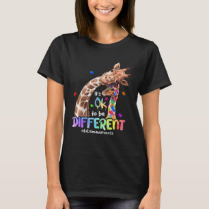 Autisme weet dat het oké is om een andere Giraffe  T-shirt