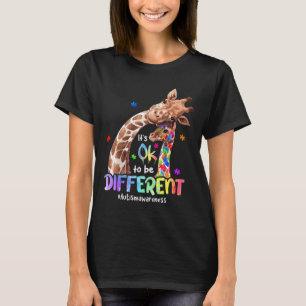 Autisme weet dat het oké is om een andere Giraffe T-shirt