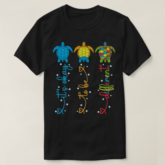 Autisme weet dat het oké is om een andere Zee schi T-shirt (Design voorkant)