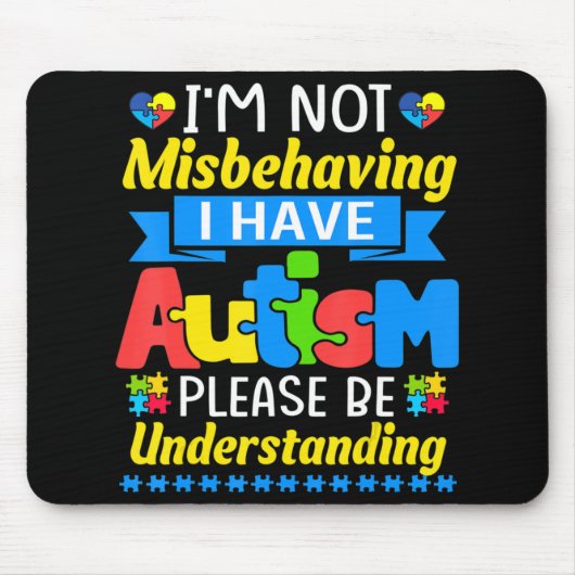 Autisme weet dat ik me niet vergis dat ik autisme muismat (Voorkant)