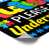 Autisme weet dat ik me niet vergis dat ik autisme poster (Hoek)