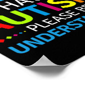 Autisme weet dat ik me niet vergis dat ik autisme  poster (Hoek)