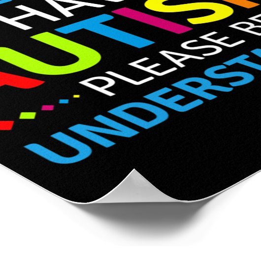 Autisme weet dat ik me niet vergis dat ik autisme poster (Hoek)