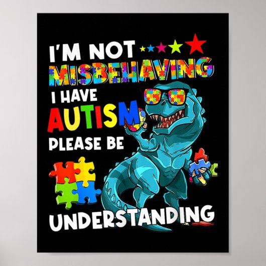 Autisme weet dat ik me niet vergis dat ik autisme  poster (Voorkant)