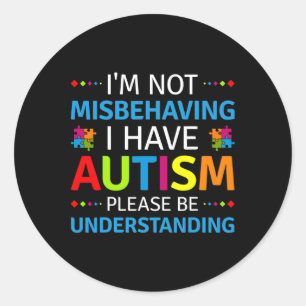 Autisme weet dat ik me niet vergis dat ik autisme ronde sticker