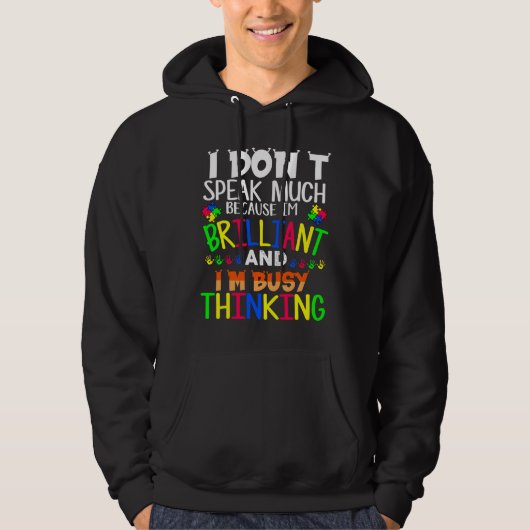 Autisme weet dat ik veel briljant spreek hoodie (Voorkant)