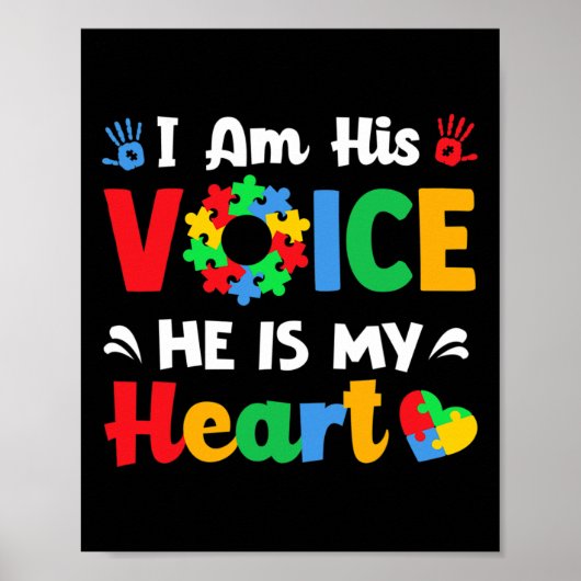 Autisme weet dat ik zijn stem ben. Hij is mijn har Poster (Voorkant)