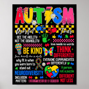 Autisme wereldtour autisme bewustzijnsdag puzzel poster