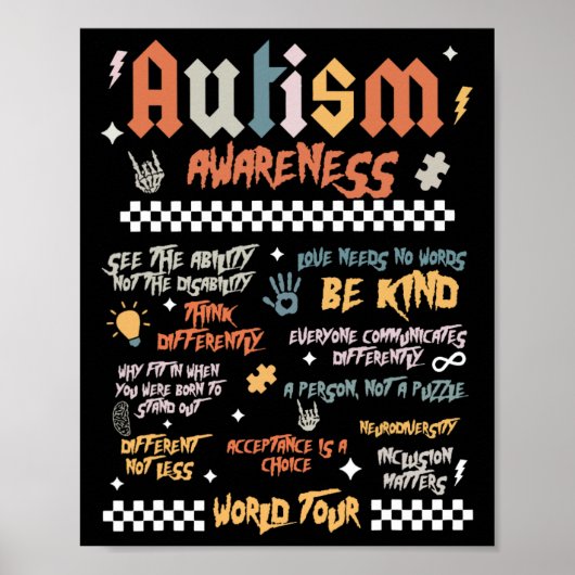 Autisme Wereldtournee Poster (Voorkant)