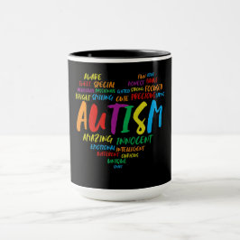 AUTISME WOORD HART Autisme Bewustzijn Mok