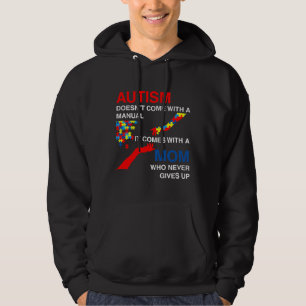 Autisme wordt geleverd met een handleiding met een hoodie