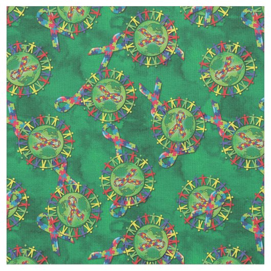 Autisme World Awareness Stof (Close Up)