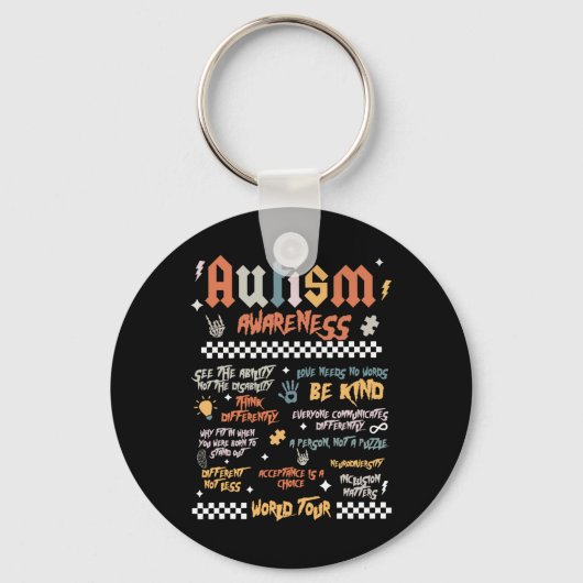 Autisme World Tour Sleutelhanger (Voorkant)