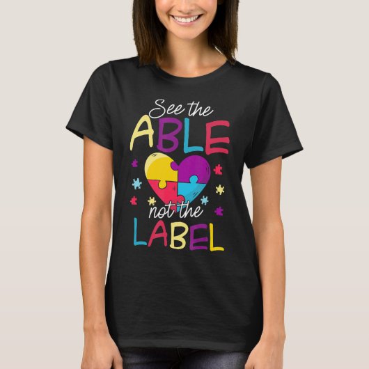Autisme-Zie de mogelijkheid niet het label Shirt S (Voorkant)
