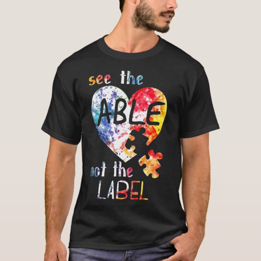 Autisme - Zie het vermogen, niet het label Schatt T-shirt (Voorkant)